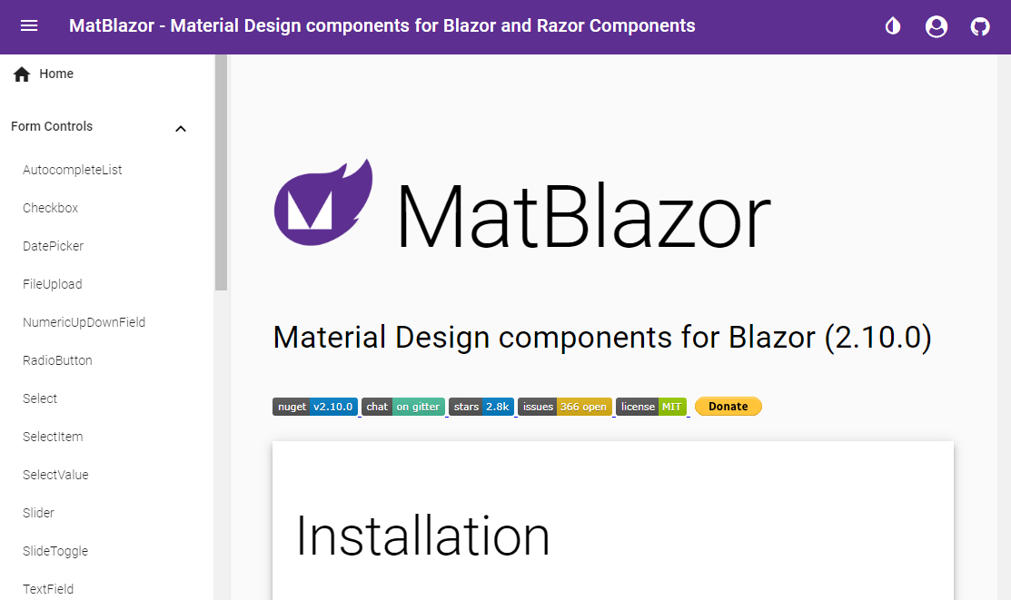 MatBlazor